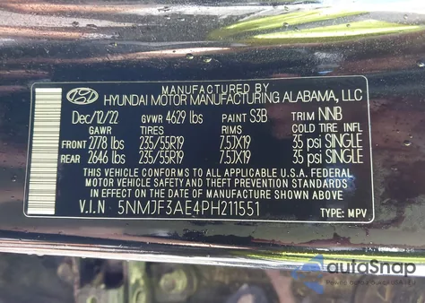 2023 Hyundai Tucson Sel from USA, damaged, VIN 5NMJF3AE4PH211551